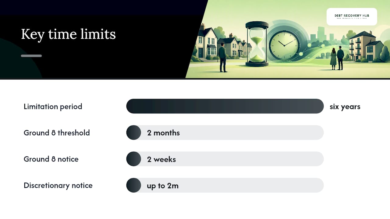 What UK law says about recovering rent arrears — overview diagram