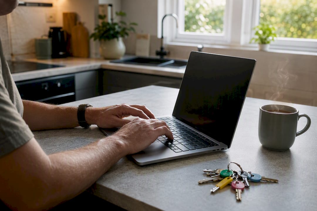 Hands on keyboard preparing Universal Credit evidence