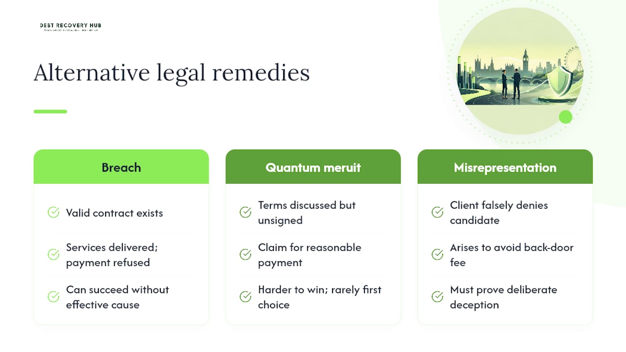 Legal remedies beyond the effective cause test — overview diagram