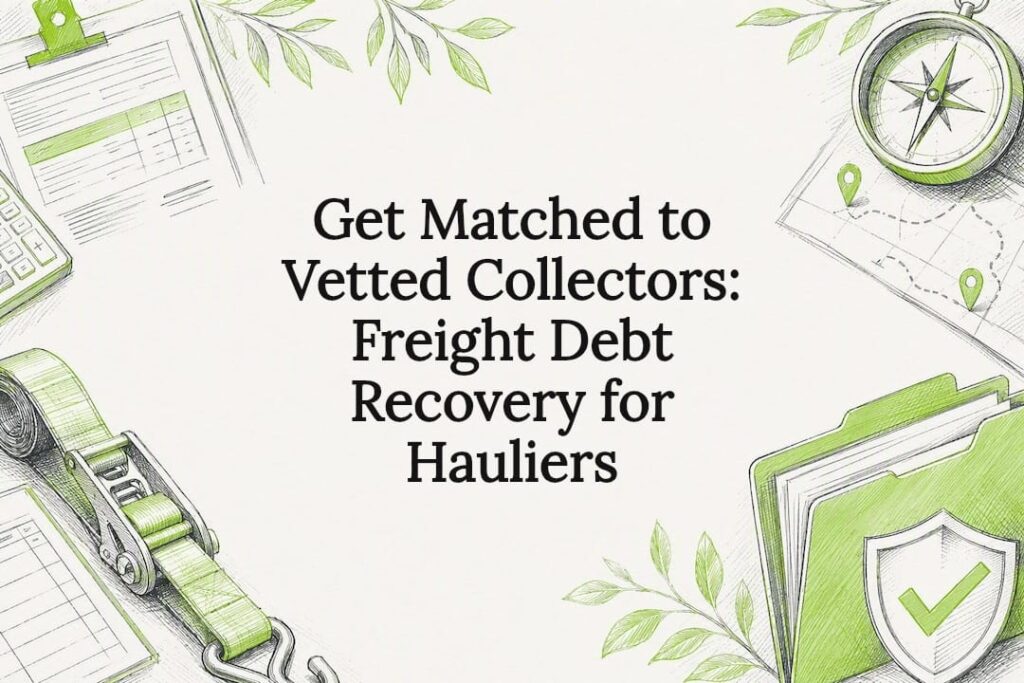 Decorative freight debt recovery title card