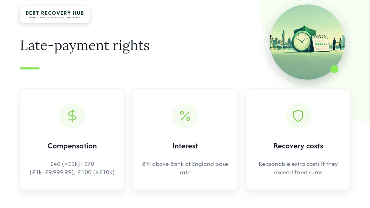 Late payment compensation tiers and interest