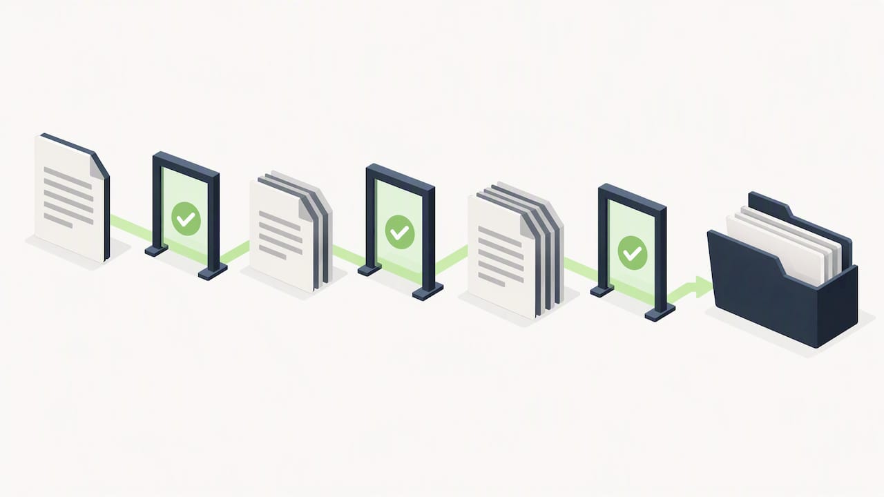Agreement and assignment document verification trail