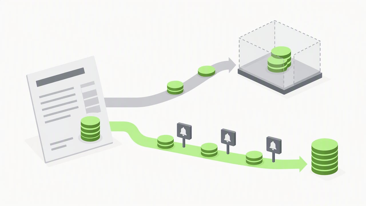 Invoice balance split into two collection paths