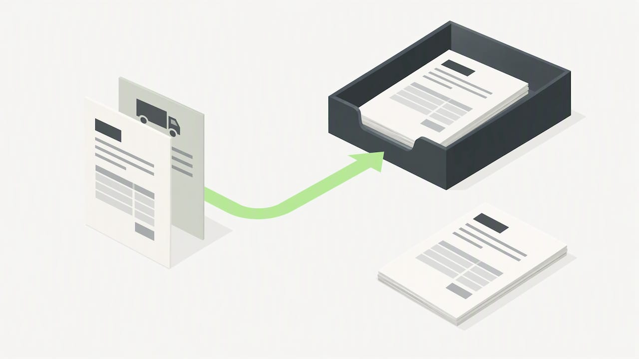 Invoice and delivery note routed to one inbox